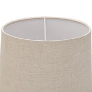 Delaney Grey Bead Candlestick Lamp With Linen Shade - Thumb 3