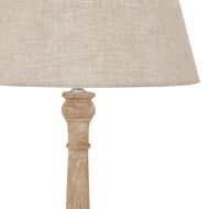 Delaney Natural Wash Spindle Lamp With Linen Shade - Thumb 2