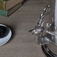 Silver Stag Heads Hurricane Lantern - Thumb 4