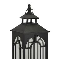 Set Of Three Black Wooden Lanterns With Archway Design - Thumb 3