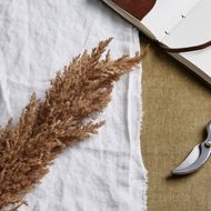 Taupe Faux Dried Pampas Grass Stem - Thumb 2