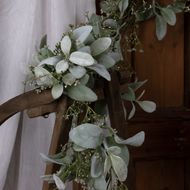 Winter Garland With Lambs Ear And Wax Flower - Thumb 4