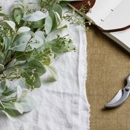 Large Winter Sprig With Lambs Ear And Wax Flower - Thumb 2