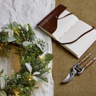 LED Winter Wreath With Eucalyptus And Lambs Ear - Thumb 4