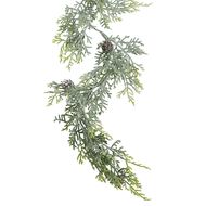 Frosted Pine Garland With Pinecones - Thumb 2