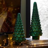 Noel Collection Large Forest Green Glass Decorative Tree - Thumb 3