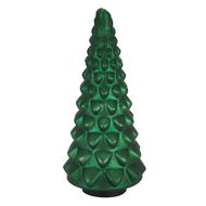 Noel Collection Forest Green Glass Decorative Tree - Thumb 1