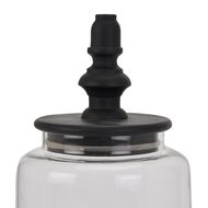 Black Finial Tall Glass Canister - Thumb 2