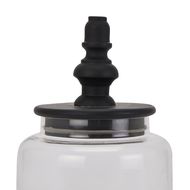 Black Finial Glass Canister - Thumb 2