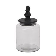 Black Finial Glass Canister - Thumb 1