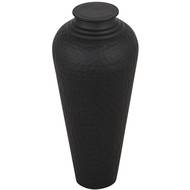 Matt Black Hammered Vase With Lid - Thumb 2