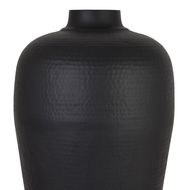 Matt Black Medium Hammered Vase Without Lid - Thumb 2