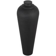 Matt Black Medium Hammered Vase Without Lid - Thumb 2