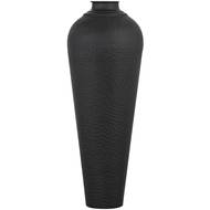 Matt Black Medium Hammered Vase Without Lid - Thumb 1