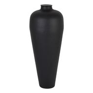 Matt Black Large Hammered Vase With Lid - Thumb 1