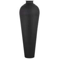 Matt Black Large Hammered Vase With Lid - Thumb 1