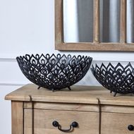 Black Cast Large Lattice Bowl - Thumb 3