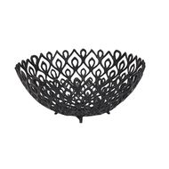 Black Cast Large Lattice Bowl - Thumb 1