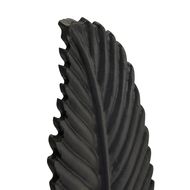 Black Cast Leaf Ornament - Thumb 2