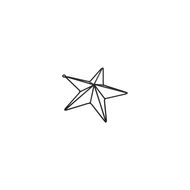 Matt Black Convexed Medium Star Frame - Thumb 1
