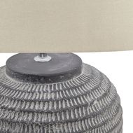 Amalfi Grey Stone Carved Lamp - Thumb 2