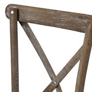 Light Oak Cross Back Dining Chair - Thumb 2