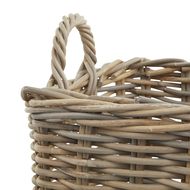 Set of 3 Kubu Rattan Square Storage Baskets - Thumb 2