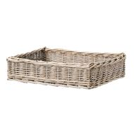 Grey Wash Wicker Tray