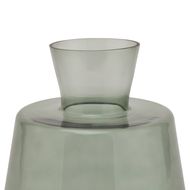 Smoked Sage Glass Ellipse Vase - Thumb 2