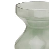 Smoked Sage Glass  Fluted Vase - Thumb 2