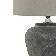 Amalfi Grey Table Lamp With Linen Shade - Thumb 2