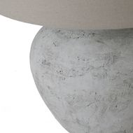 Darcy Antique White Round Table Lamp With Linen Shade - Thumb 2