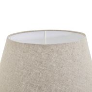 Amalfi Grey Pillar Table Lamp With Linen Shade - Thumb 3