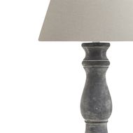 Amalfi Grey Candlestick Table Lamp With Linen Shade - Thumb 2