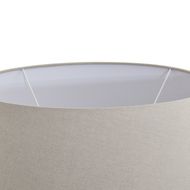 Amalfi Grey Round Table Lamp With Linen Shade - Thumb 3
