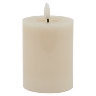 Luxe Collection Melt Effect 3x4 Taupe LED Wax Candle - Thumb 1