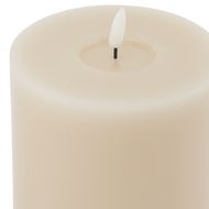 Luxe Collection Melt Effect 5x5 Taupe LED Wax Candle - Thumb 2