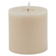 Luxe Collection Melt Effect 5x5 Taupe LED Wax Candle - Thumb 1