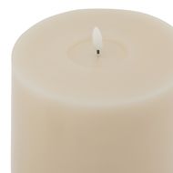 Luxe Collection Melt Effect 6x8 Taupe LED Wax Candle - Thumb 2