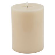Luxe Collection Melt Effect 6x8 Taupe LED Wax Candle - Thumb 1