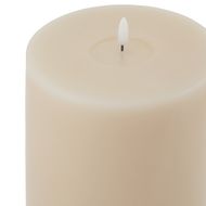Luxe Collection Melt Effect 6x12 Taupe LED Wax Candle - Thumb 2