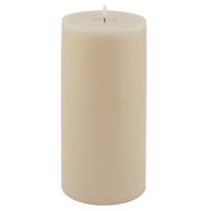 Luxe Collection Melt Effect 6x12 Taupe LED Wax Candle - Thumb 1