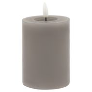 Luxe Collection Melt Effect 3x4 Grey LED Wax Candle - Thumb 1
