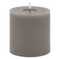 Luxe Collection Melt Effect 5x5 Grey LED Wax Candle - Thumb 1