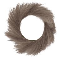 Taupe Faux Pampas Wreath - Thumb 1
