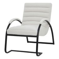 Bouclé Ribbed Ark Chair - Thumb 1