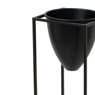 Large Matt Black Bullet Planter On Black Frame - Thumb 2