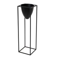 Large Matt Black Bullet Planter On Black Frame - Thumb 1