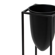 Matt Black Bullet Planter On Black Frame - Thumb 2