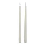 Luxe Collection S/2 Taupe LED Wax Dinner Candles - Thumb 1